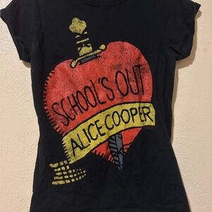 Alice Cooper  'School's Out' Graphic Tee - Black & Red